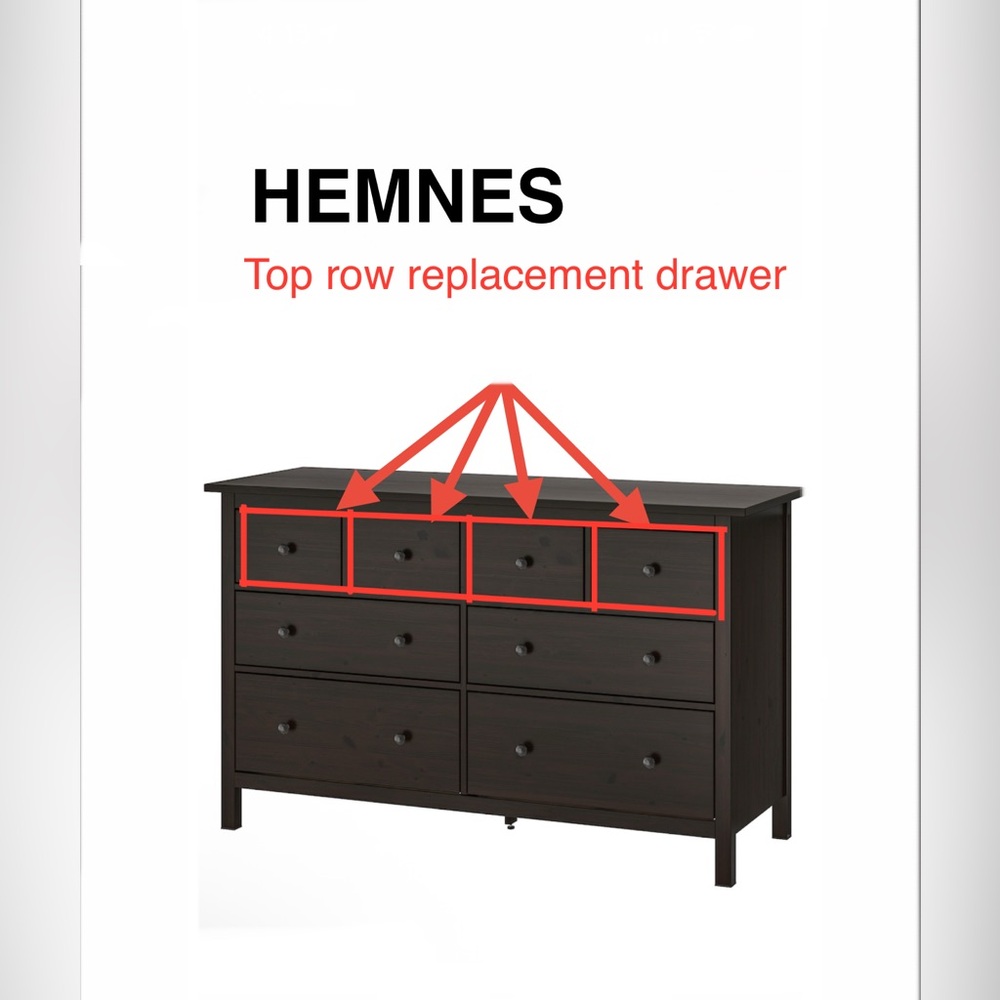 HEMNES Black Replacement Drawer